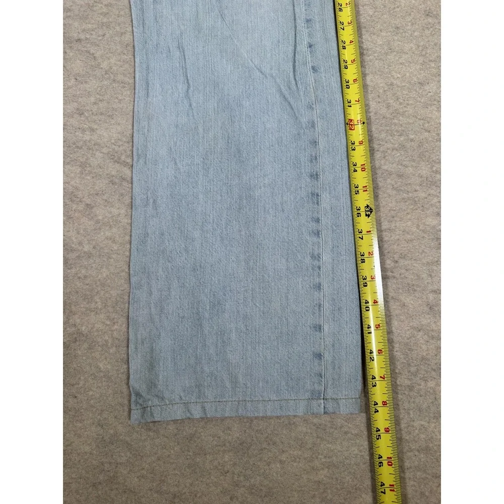 Levis 501 Jeans Mens 38x36 Light Wash Blue‎ Denim Regular Straight Button Fly